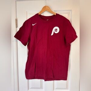 Nike Philadelphia Phillies Maroon Pregame Short Sleeve T-Shirt size large
